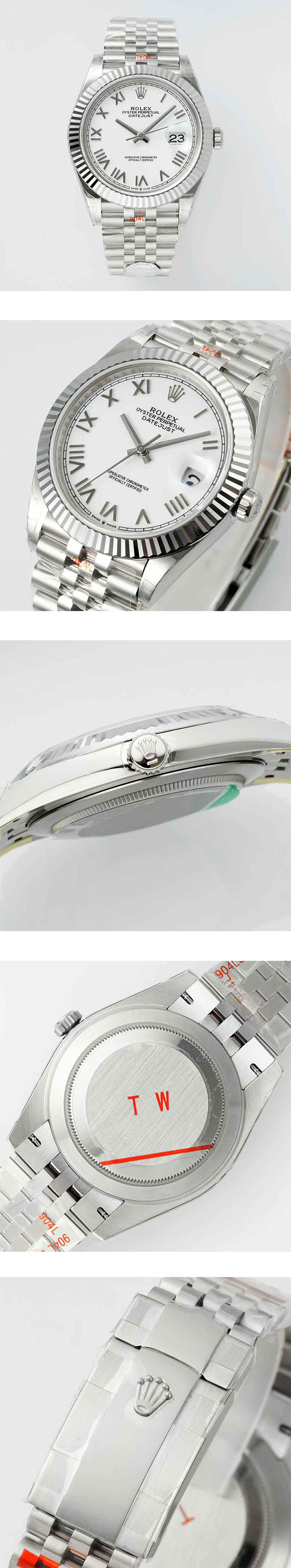 【TW製 ホワイト】ロレックスコピー 126334 デイトジャスト 41mm  